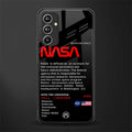 nasa project back phone cover | glass case for samsung galaxy a54 5g