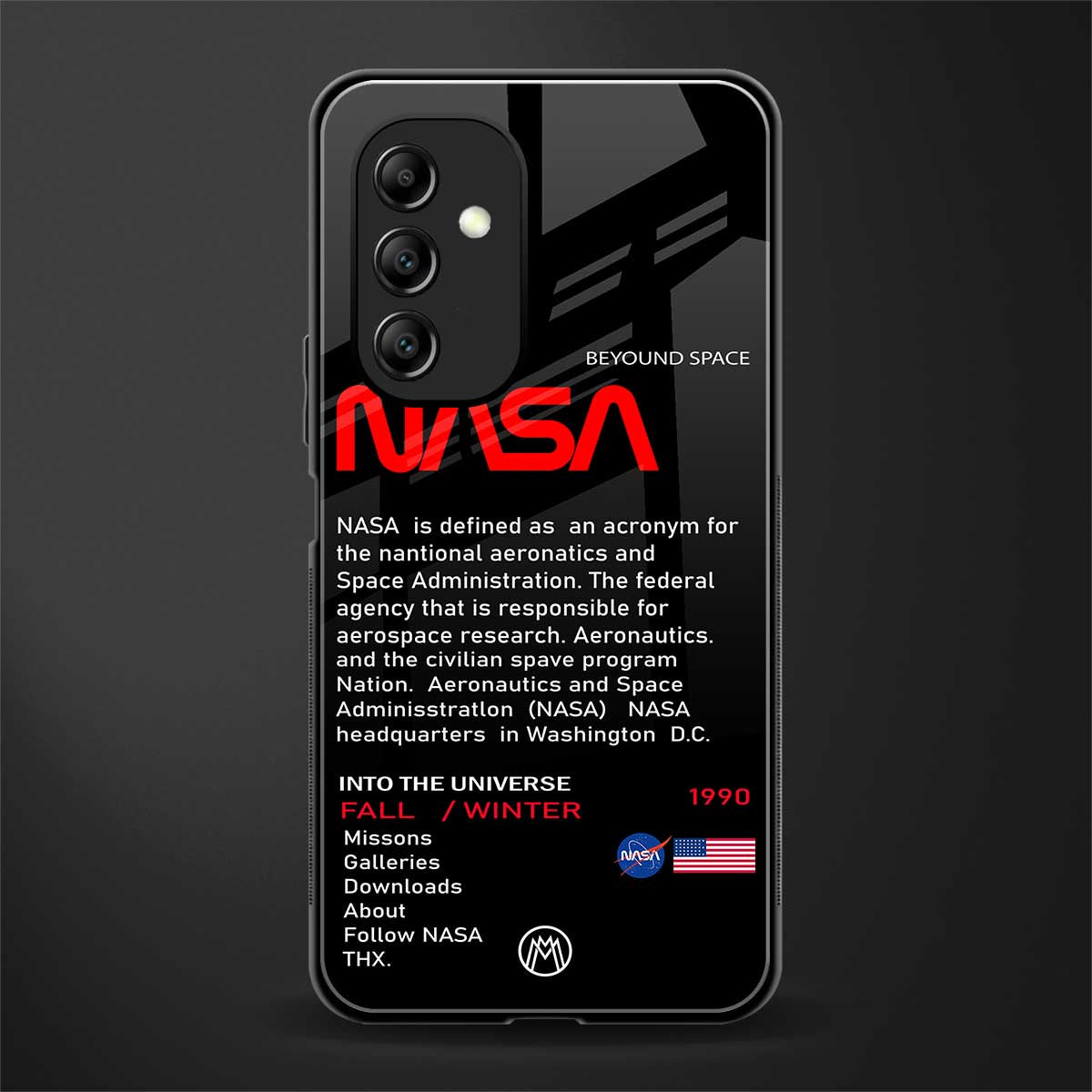 nasa project back phone cover | glass case for samsung galaxy a14 5g