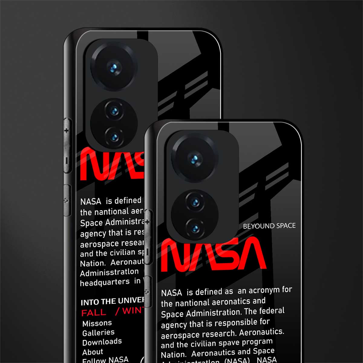nasa project back phone cover | glass case for vivo t1 44w 4g