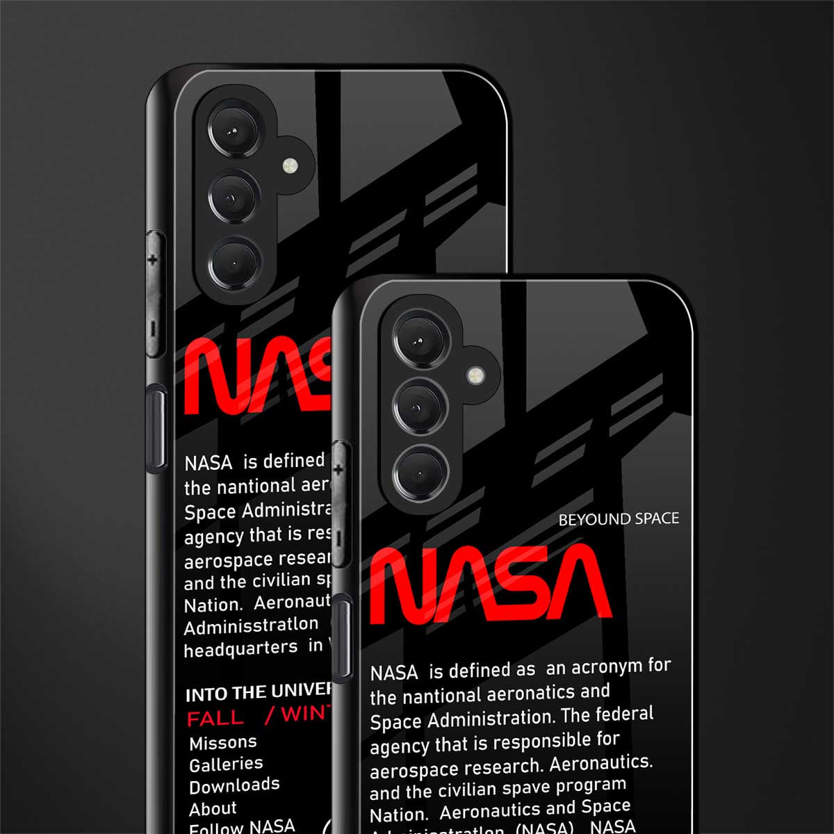 nasa project back phone cover | glass case for samsun galaxy a24 4g