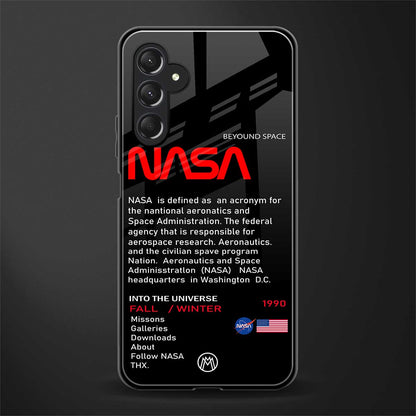 nasa project back phone cover | glass case for samsun galaxy a24 4g
