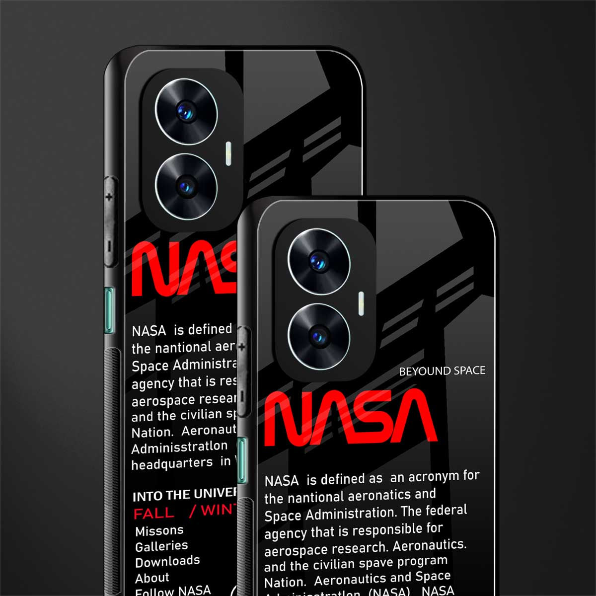 nasa project back phone cover | glass case for realme c55