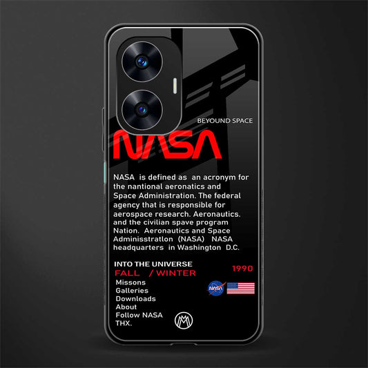 nasa project back phone cover | glass case for realme c55