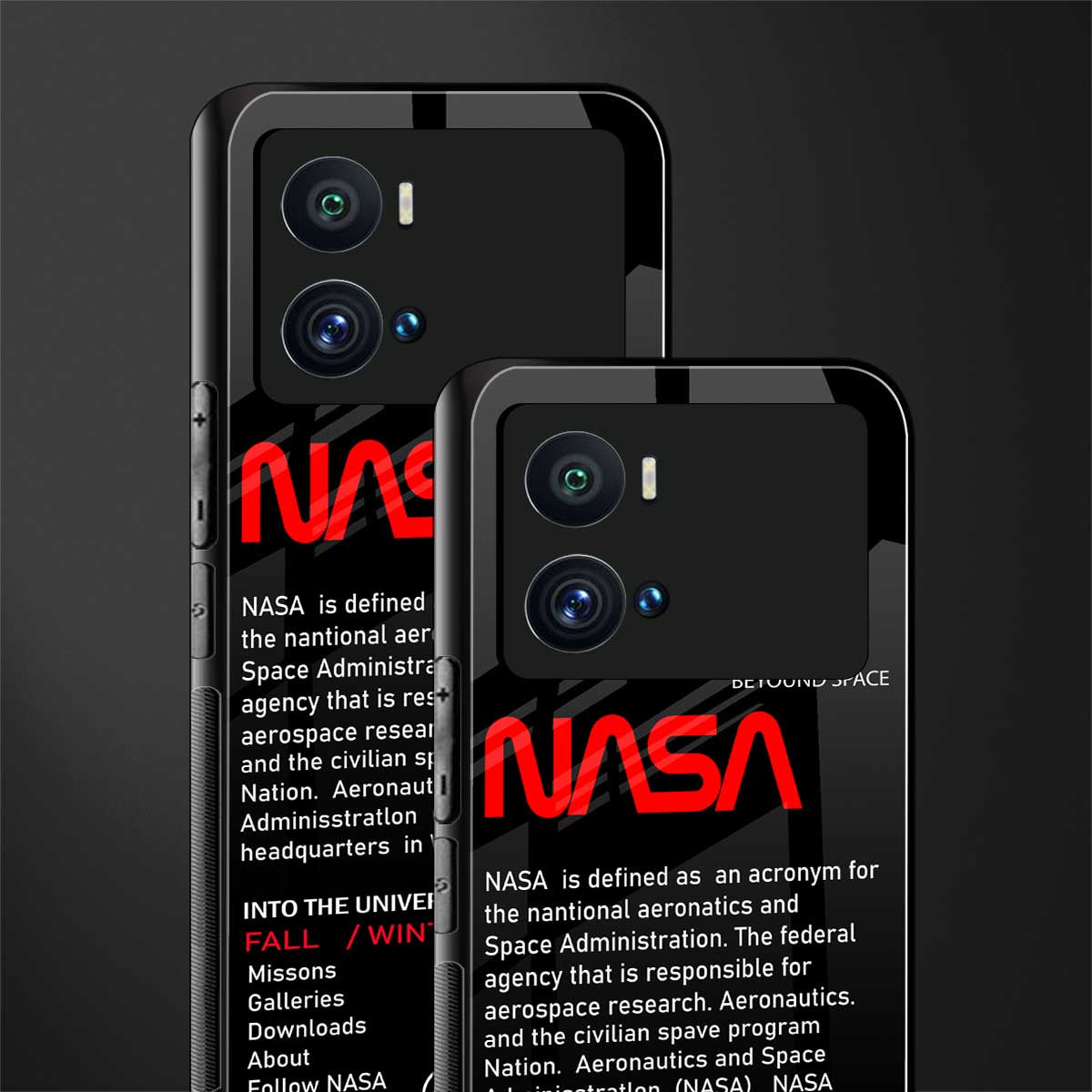 nasa project back phone cover | glass case for iQOO 9 Pro