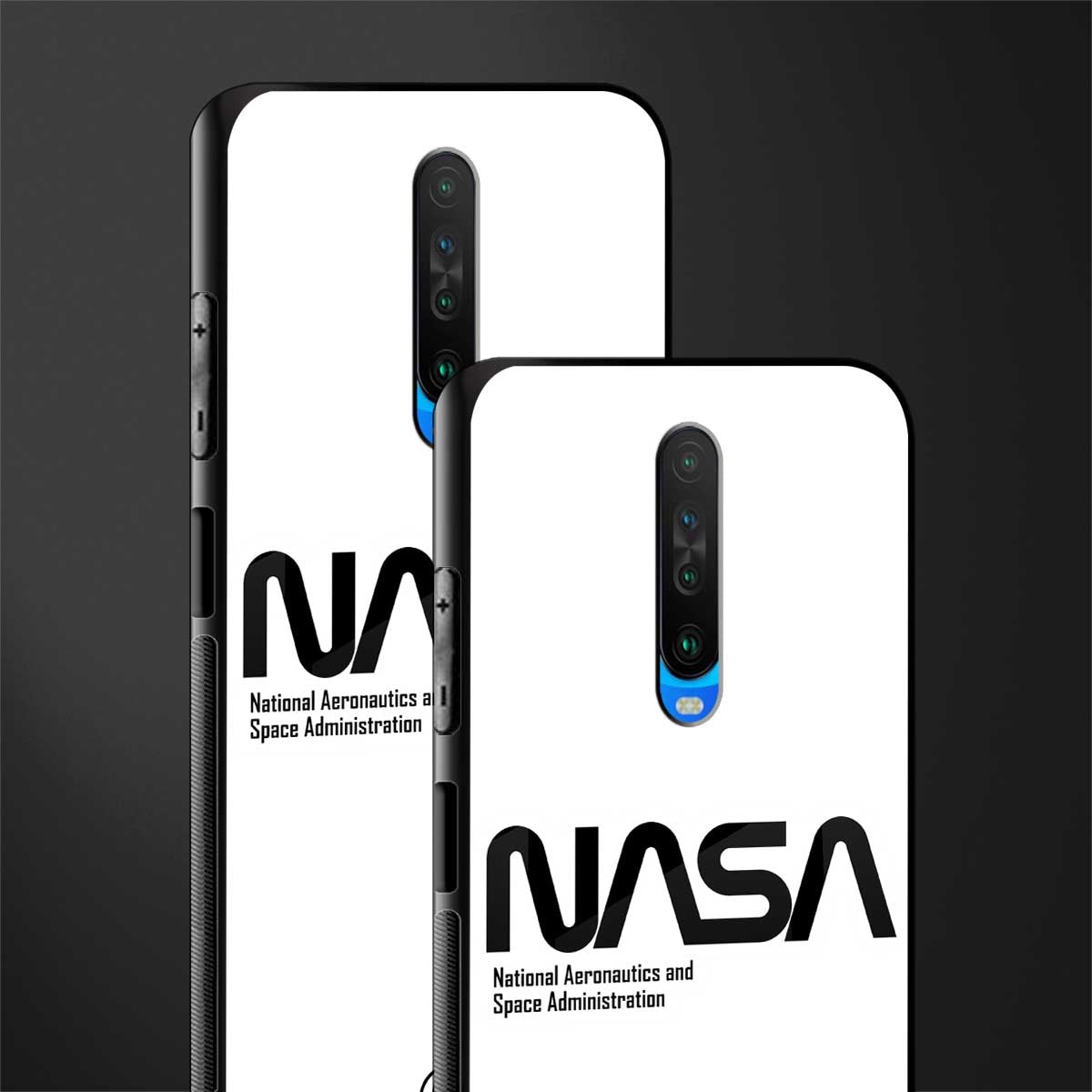 nasa white glass case for poco x2 image-2