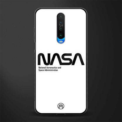 nasa white glass case for poco x2 image