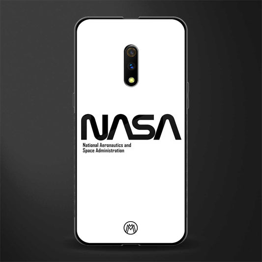 nasa white glass case for realme x image