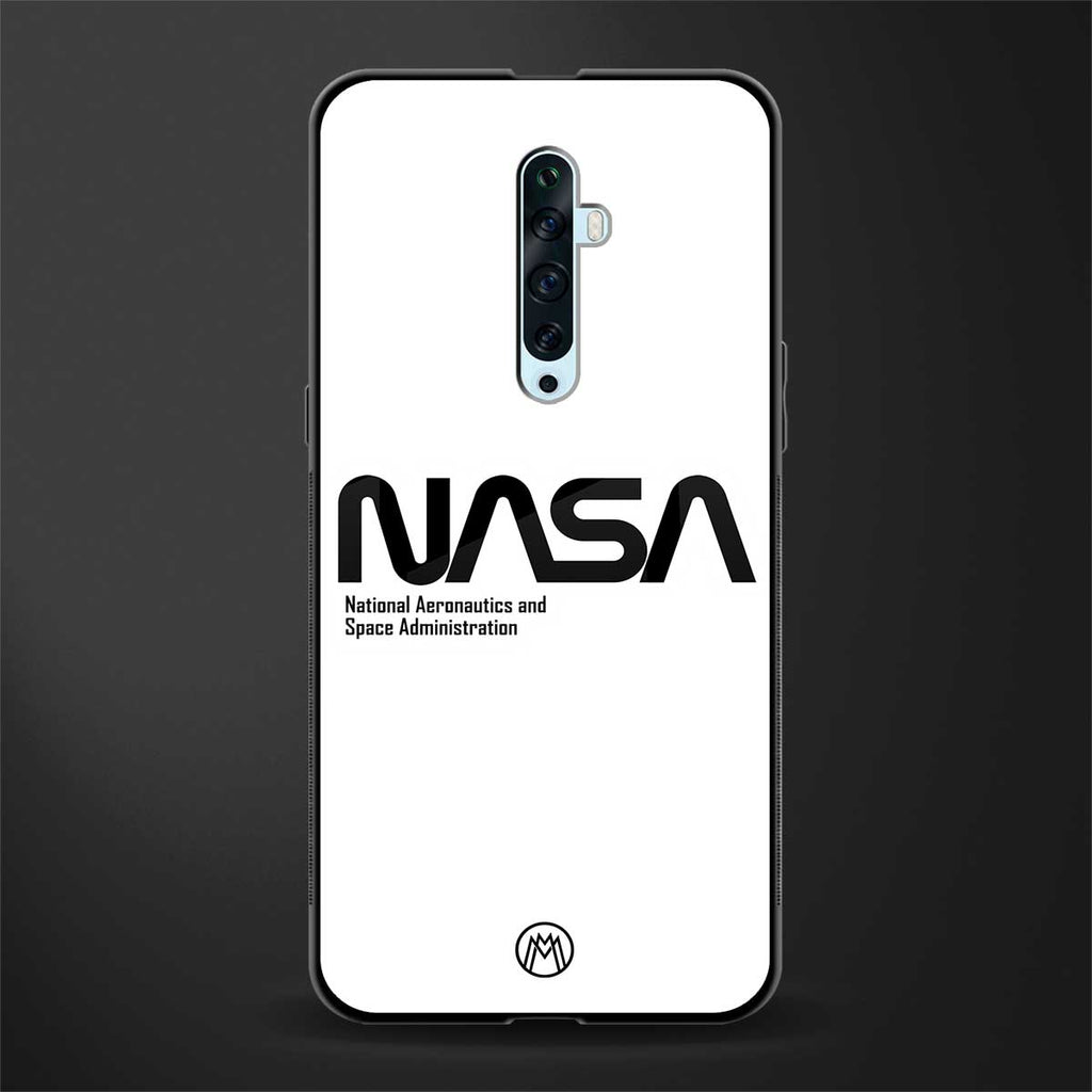 nasa white glass case for oppo reno 2f image
