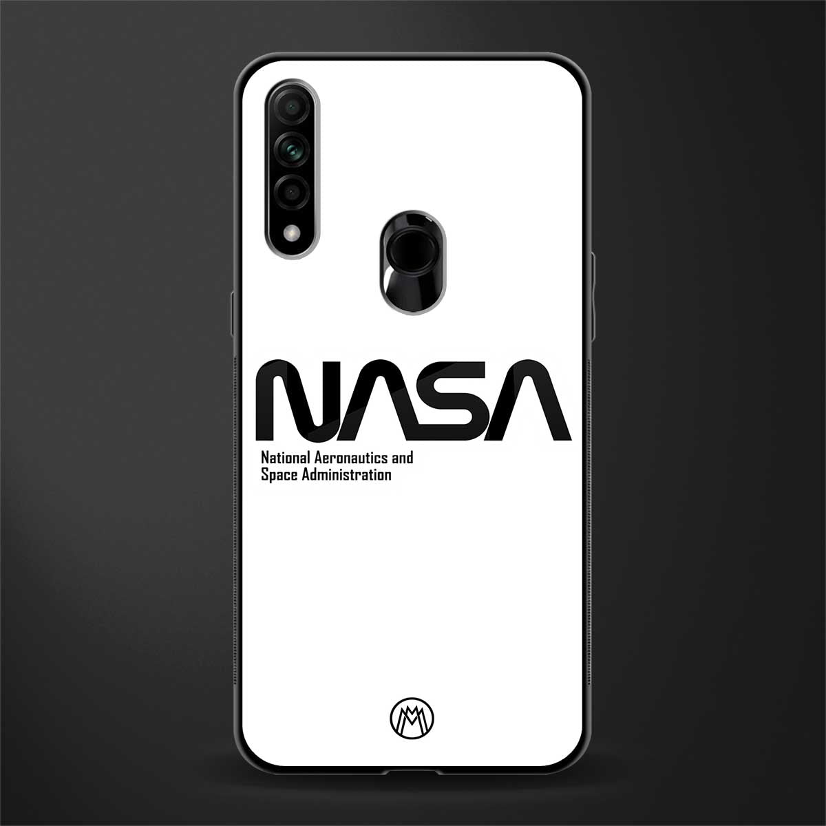 nasa white glass case for oppo a31 image