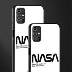 nasa white glass case for samsung galaxy m31s image-2