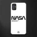 nasa white glass case for samsung galaxy m51 image
