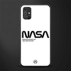 nasa white glass case for samsung galaxy m31s image
