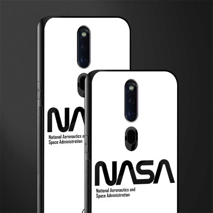 nasa white glass case for oppo f11 pro image-2