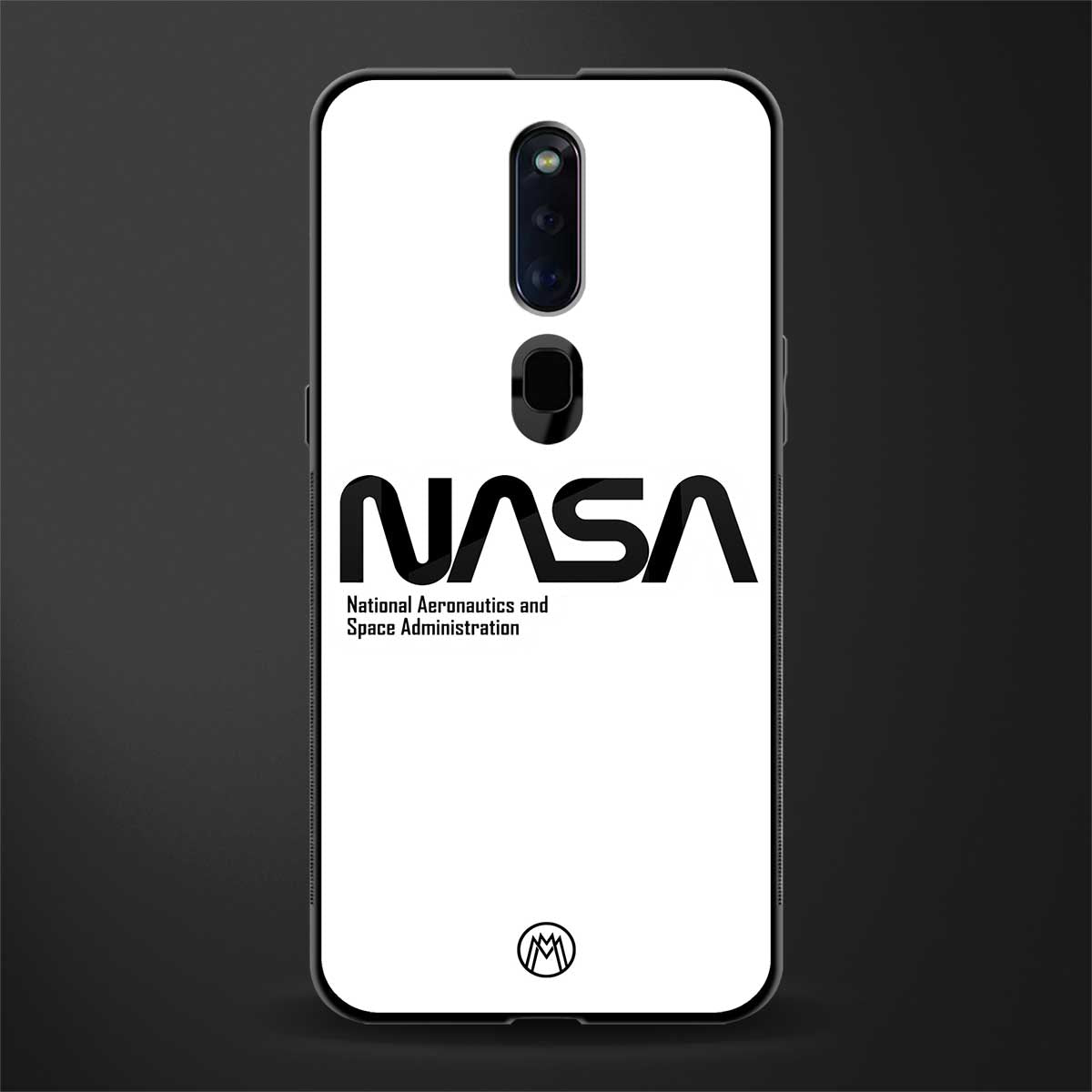 nasa white glass case for oppo f11 pro image