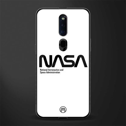 nasa white glass case for oppo f11 pro image