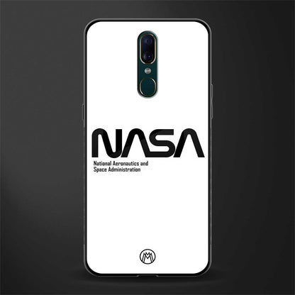 nasa white glass case for oppo a9 image