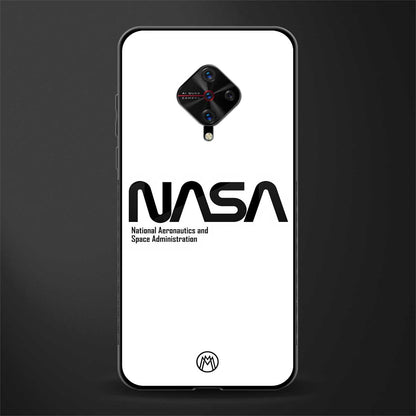 nasa white glass case for vivo s1 pro image