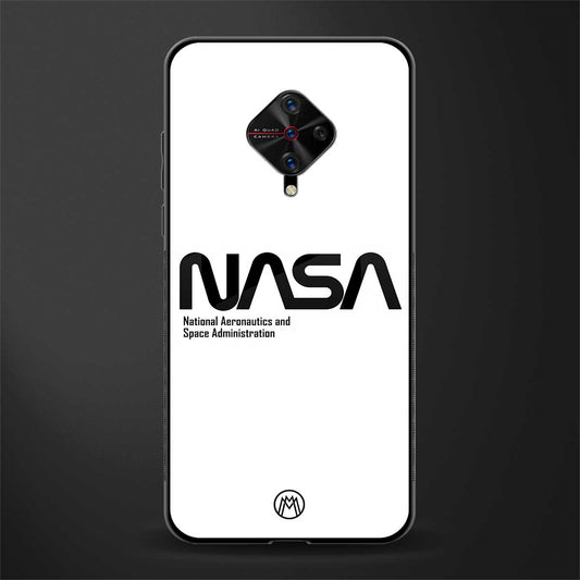 nasa white glass case for vivo s1 pro image