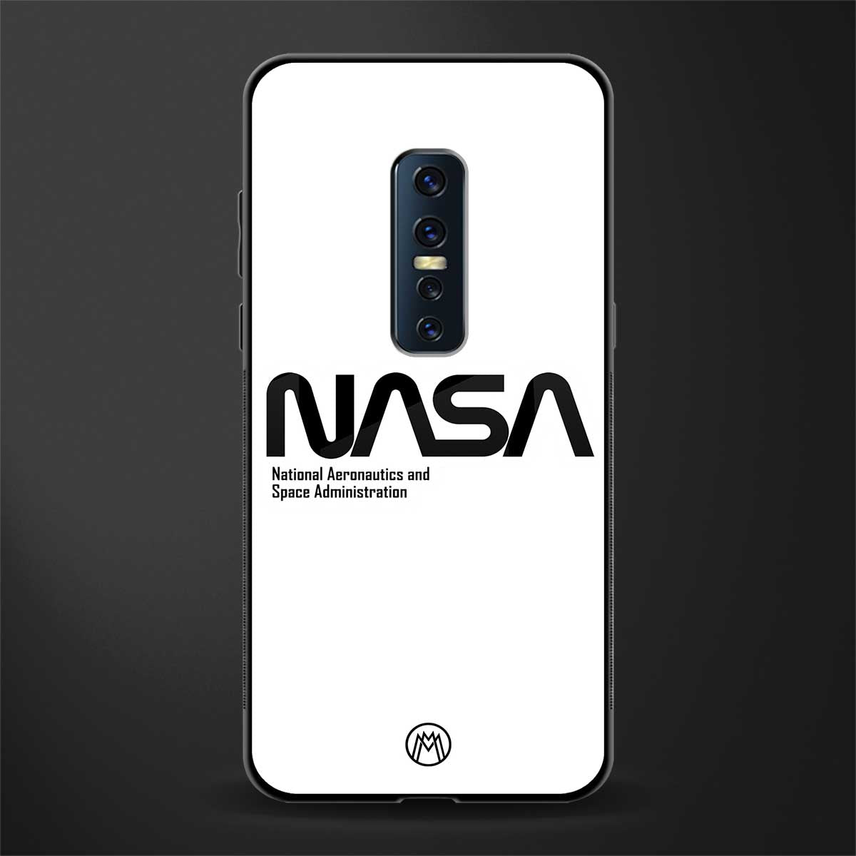 nasa white glass case for vivo v17 pro image