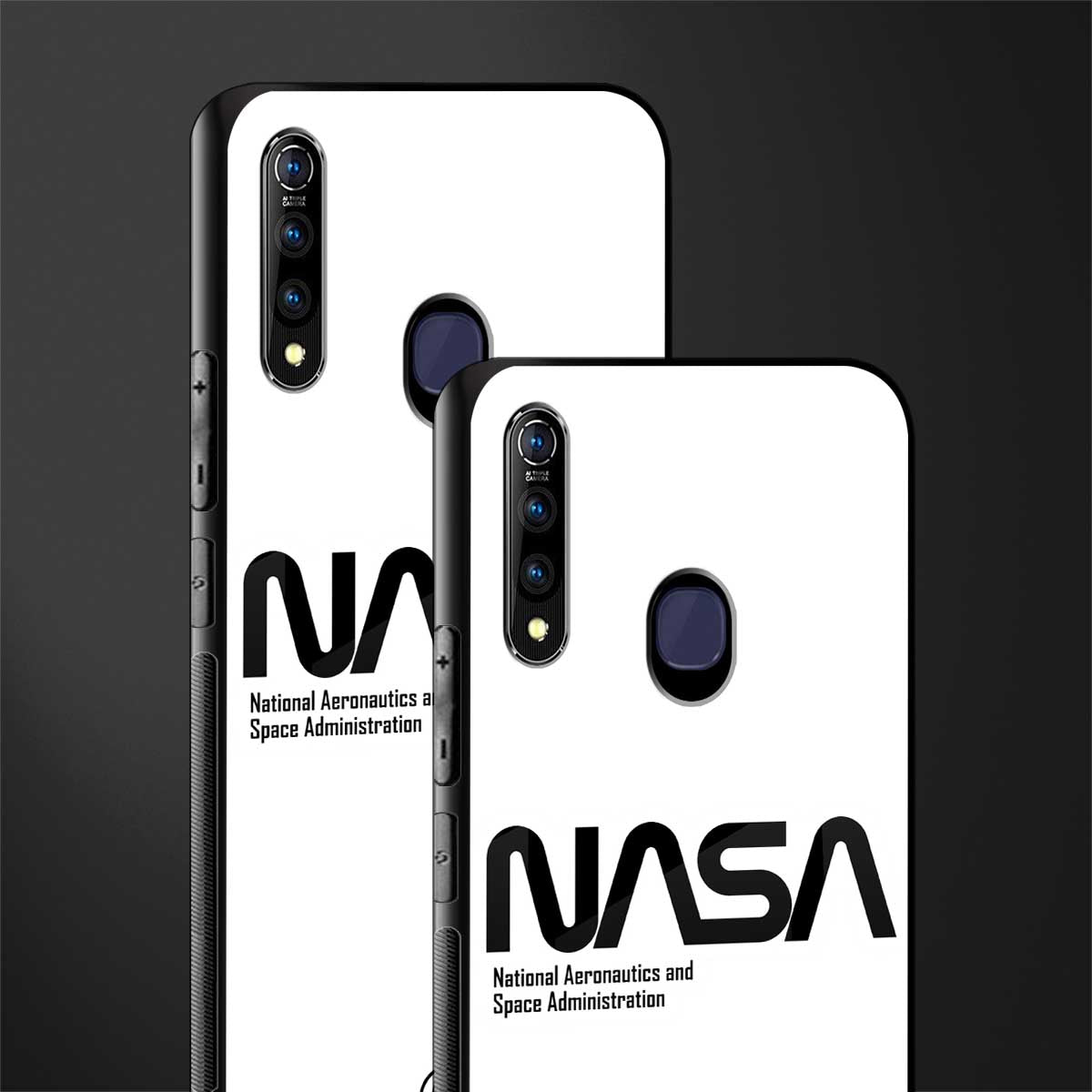 nasa white glass case for vivo z1 pro image-2