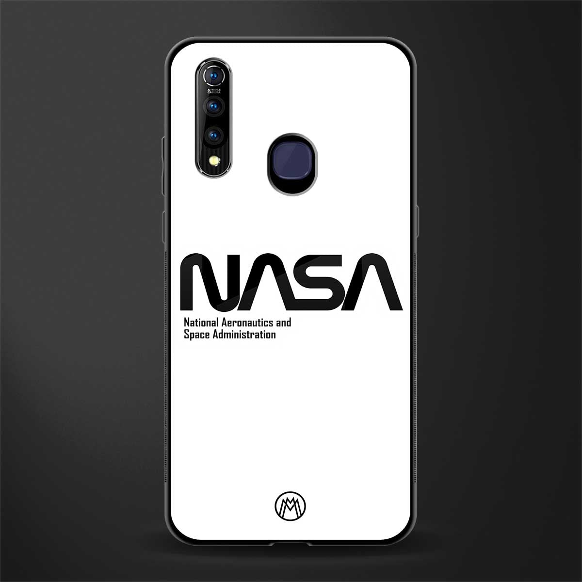 nasa white glass case for vivo z1 pro image