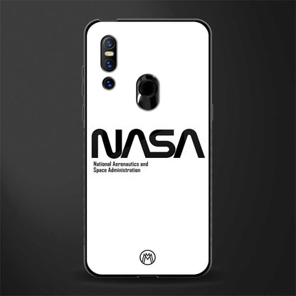 nasa white glass case for vivo v15 image