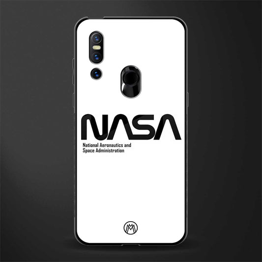 nasa white glass case for vivo v15 image