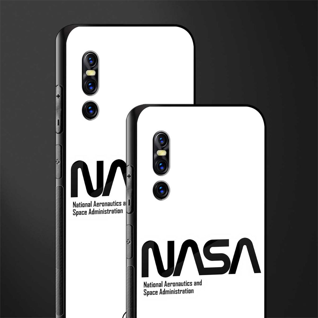 nasa white glass case for vivo v15 pro image-2