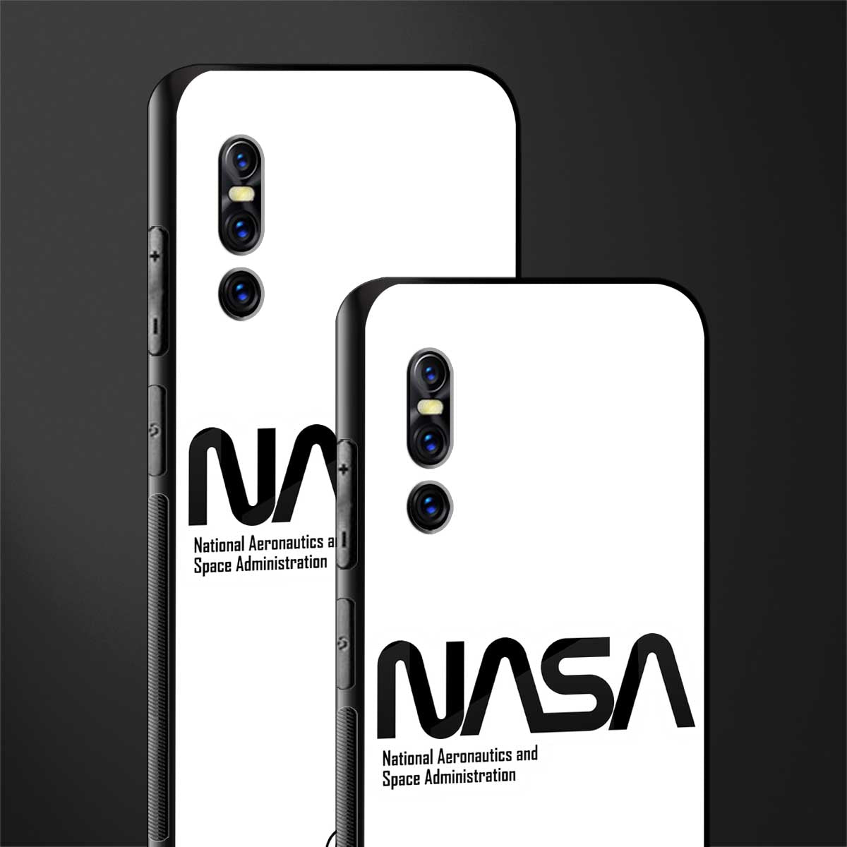 nasa white glass case for vivo v15 pro image-2