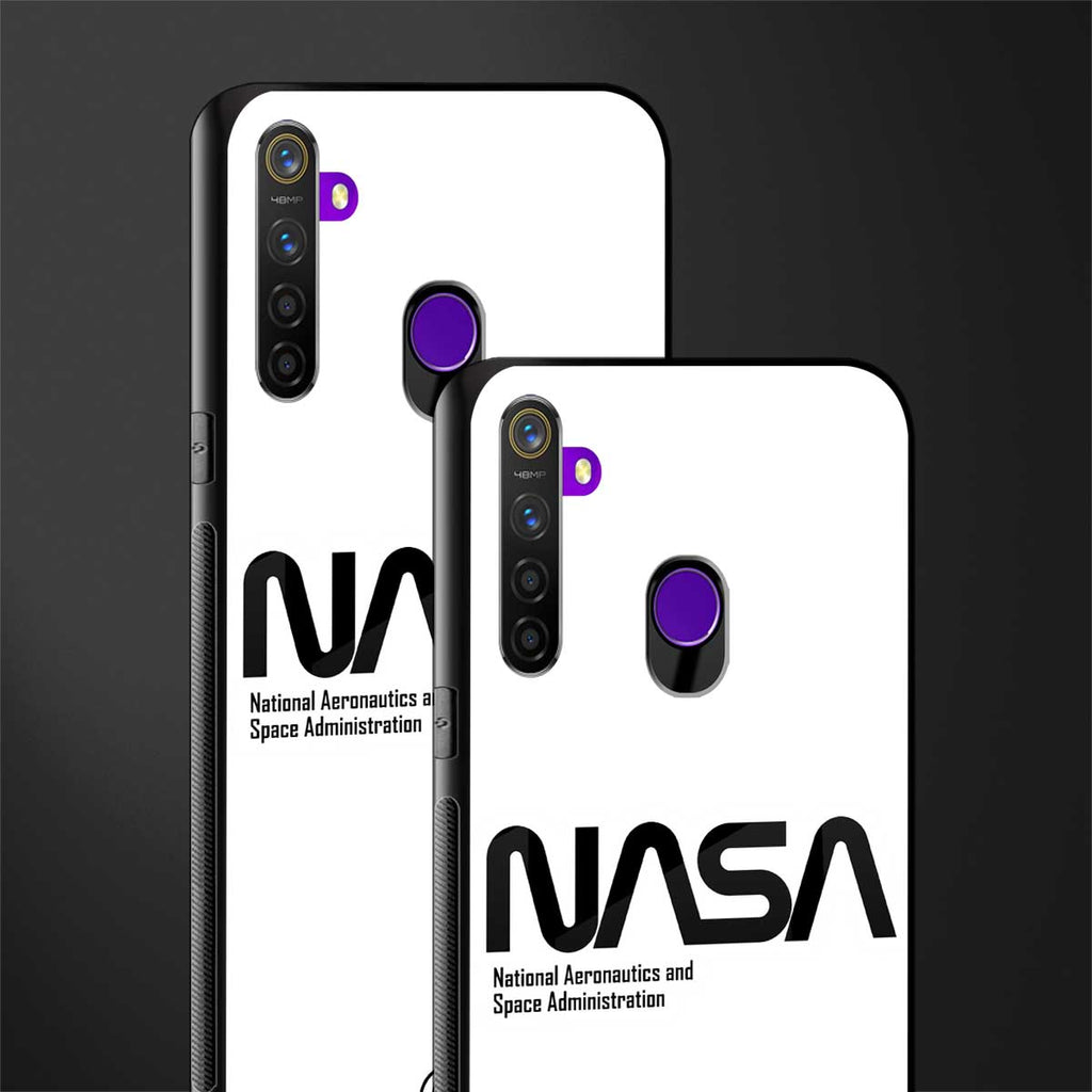 nasa white glass case for realme 5 image-2