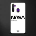 nasa white glass case for realme 5 image