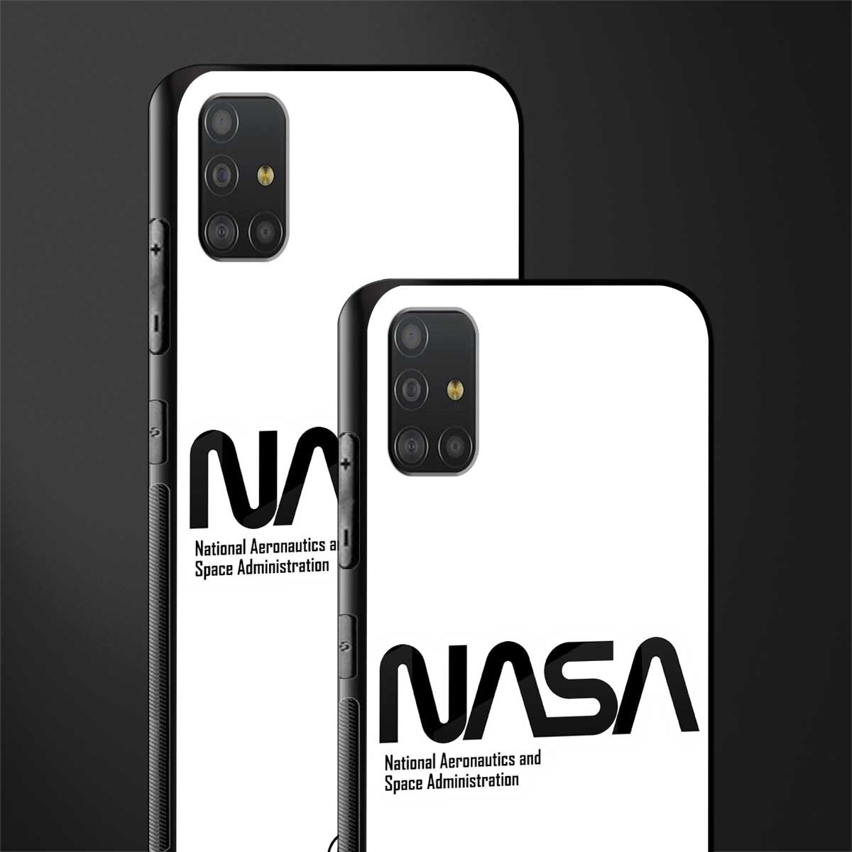 nasa white glass case for samsung galaxy a51 image-2