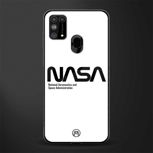 nasa white glass case for samsung galaxy f41 image