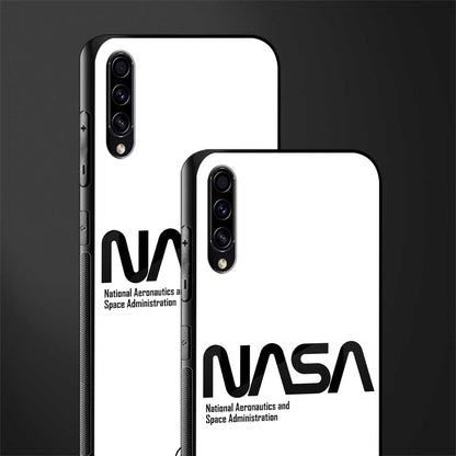 nasa white glass case for samsung galaxy a50 image-2