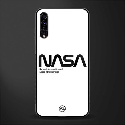 nasa white glass case for samsung galaxy a30s image