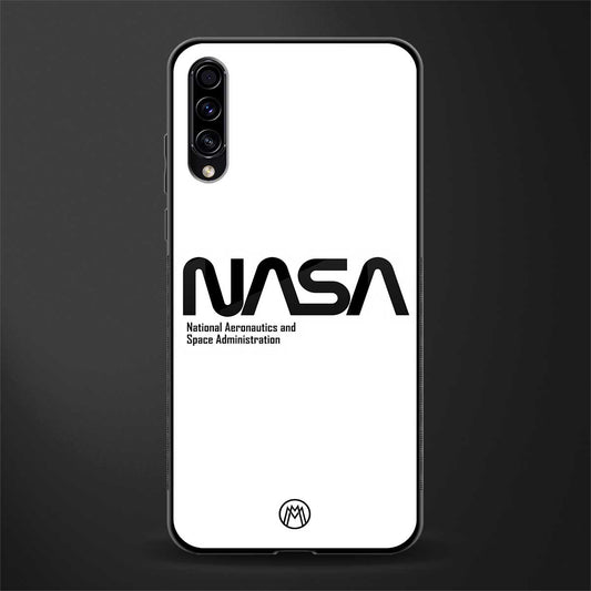 nasa white glass case for samsung galaxy a30s image