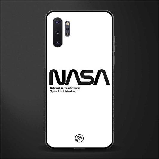 nasa white glass case for samsung galaxy note 10 plus image