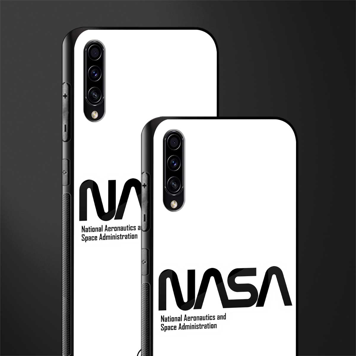 nasa white glass case for samsung galaxy a70s image-2