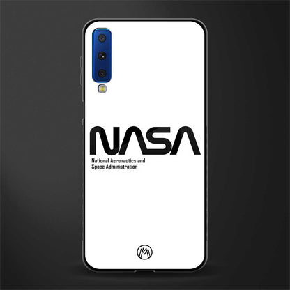 nasa white glass case for samsung galaxy a7 2018 image