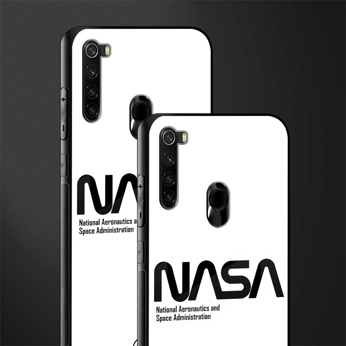 nasa white glass case for redmi note 8 image-2