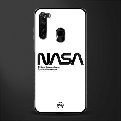 nasa white glass case for redmi note 8 image