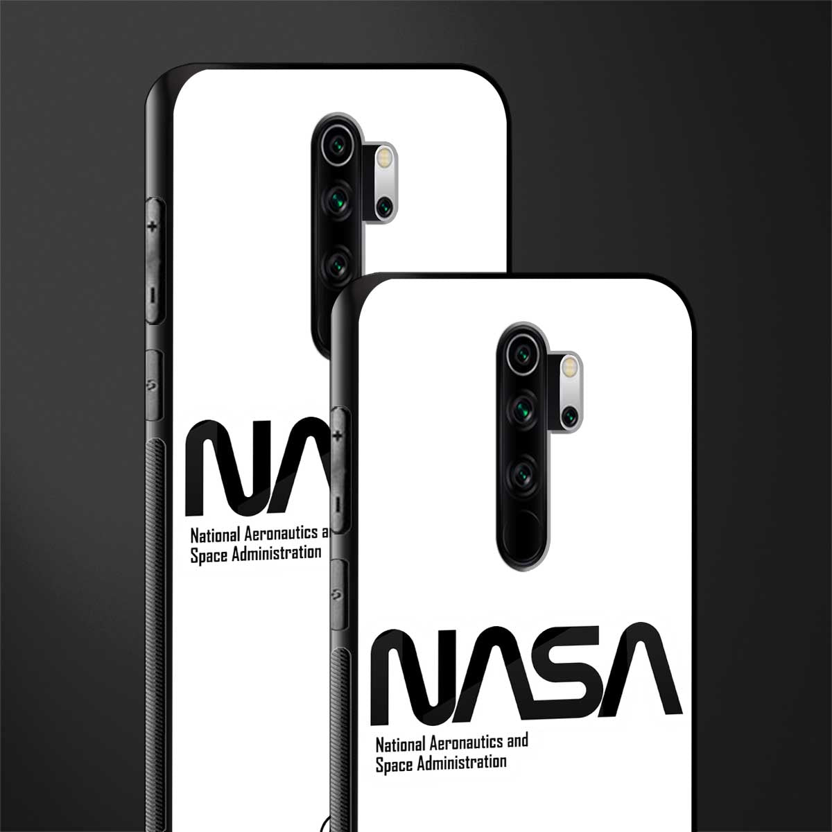 nasa white glass case for redmi note 8 pro image-2