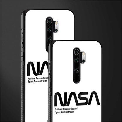 nasa white glass case for redmi note 8 pro image-2