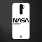 nasa white glass case for redmi note 8 pro image