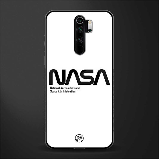 nasa white glass case for redmi note 8 pro image