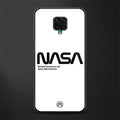 nasa white glass case for redmi note 9 pro image