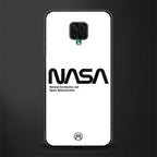 nasa white glass case for redmi note 9 pro image