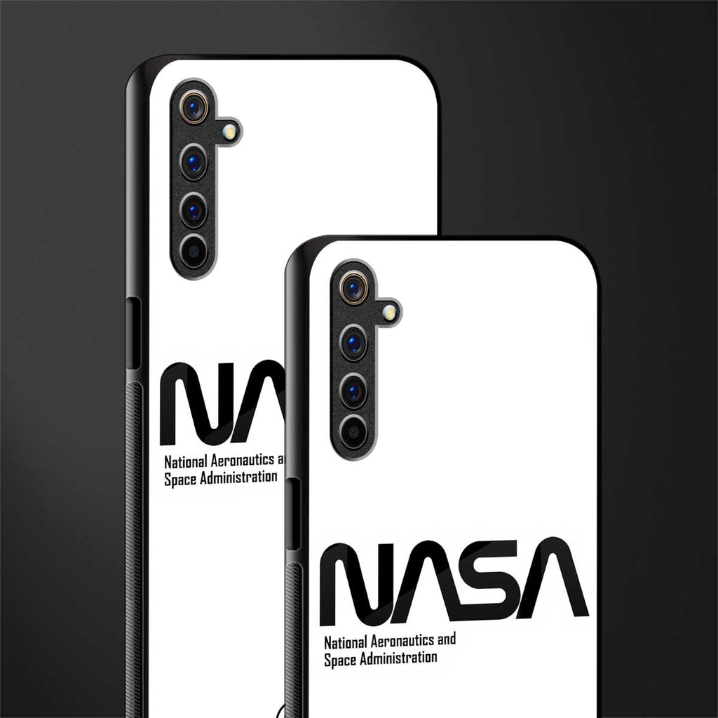 nasa white glass case for realme 6 image-2