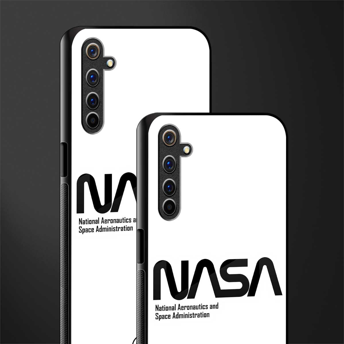 nasa white glass case for realme 6 image-2