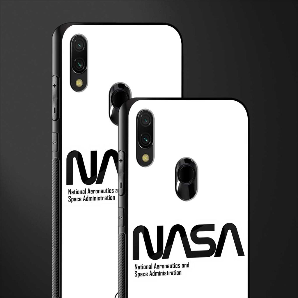 nasa white glass case for redmi note 7 image-2